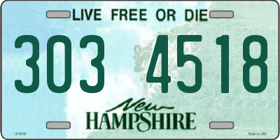 NH license plate 3034518