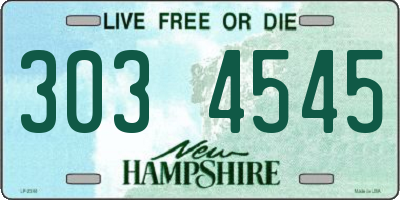 NH license plate 3034545