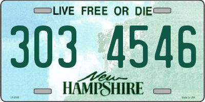 NH license plate 3034546