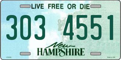 NH license plate 3034551