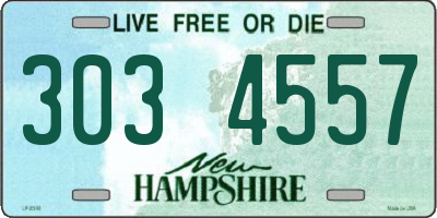NH license plate 3034557