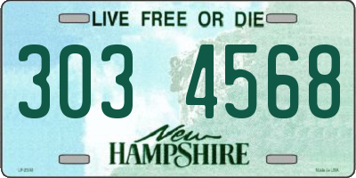 NH license plate 3034568