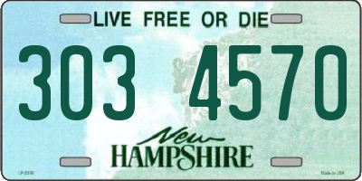 NH license plate 3034570