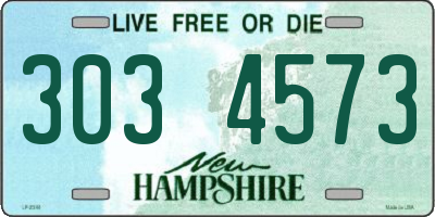 NH license plate 3034573