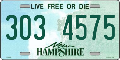 NH license plate 3034575