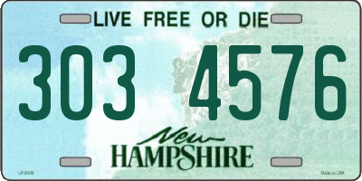 NH license plate 3034576