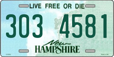 NH license plate 3034581