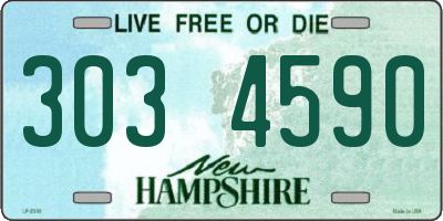 NH license plate 3034590