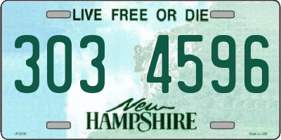 NH license plate 3034596