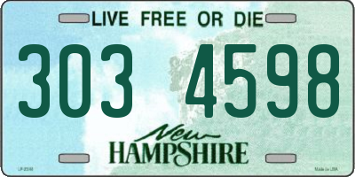 NH license plate 3034598