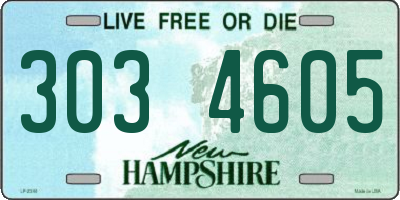 NH license plate 3034605