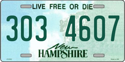 NH license plate 3034607
