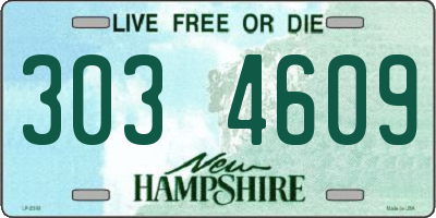 NH license plate 3034609