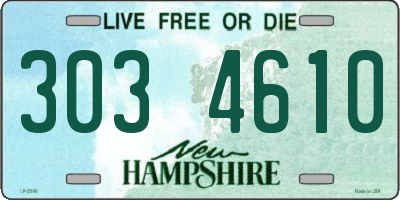 NH license plate 3034610