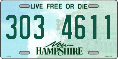 NH license plate 3034611
