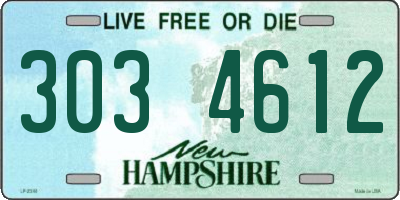 NH license plate 3034612