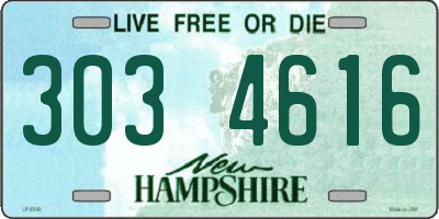 NH license plate 3034616