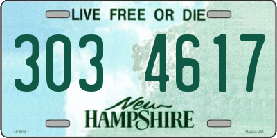 NH license plate 3034617