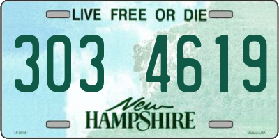 NH license plate 3034619