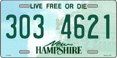 NH license plate 3034621