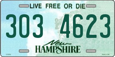 NH license plate 3034623