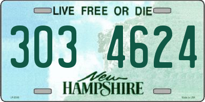 NH license plate 3034624