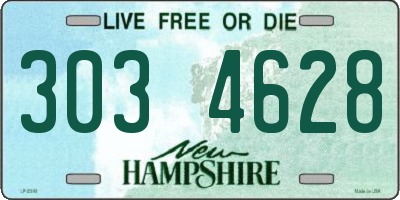 NH license plate 3034628
