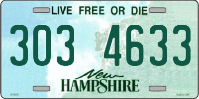 NH license plate 3034633