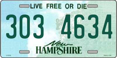 NH license plate 3034634