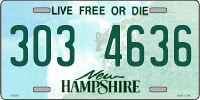NH license plate 3034636