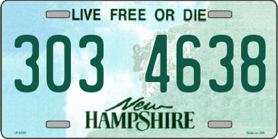 NH license plate 3034638