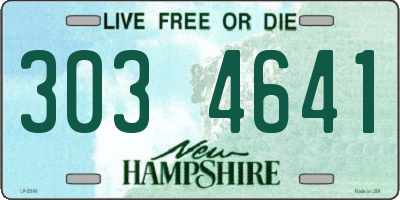 NH license plate 3034641