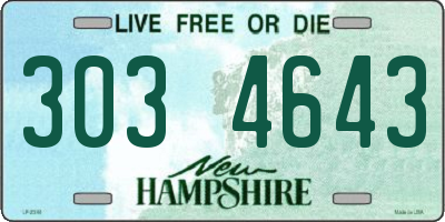 NH license plate 3034643