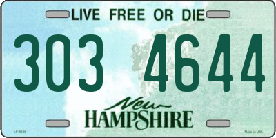 NH license plate 3034644
