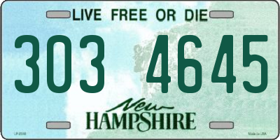 NH license plate 3034645