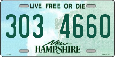 NH license plate 3034660