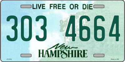 NH license plate 3034664