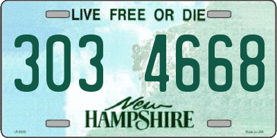 NH license plate 3034668