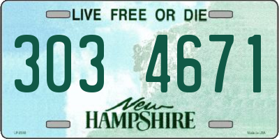 NH license plate 3034671