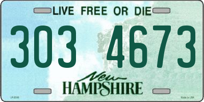 NH license plate 3034673