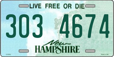 NH license plate 3034674