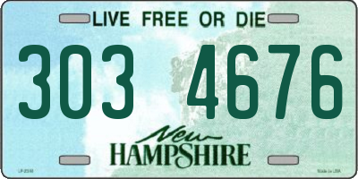NH license plate 3034676
