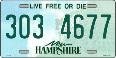 NH license plate 3034677