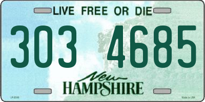 NH license plate 3034685