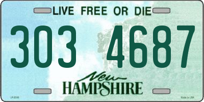 NH license plate 3034687