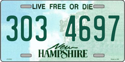 NH license plate 3034697