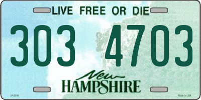 NH license plate 3034703