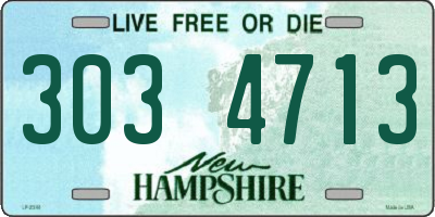 NH license plate 3034713