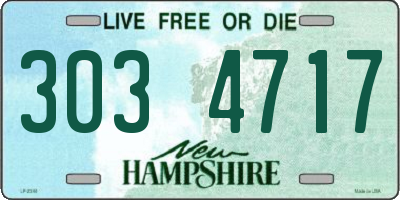 NH license plate 3034717