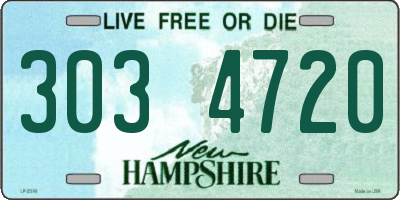 NH license plate 3034720